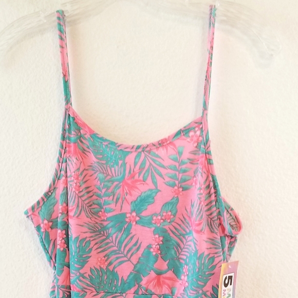 5 More Minutes NWT Tropical Beach Dress Large - Picture 7 of 7